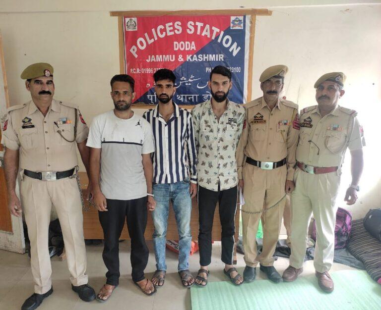 THREE NOTORIOUS DRUG PEDDLERS OF DODA BOOKED UNDER  PREVENTIVE DETENTION AND LODGED IN JAIL
