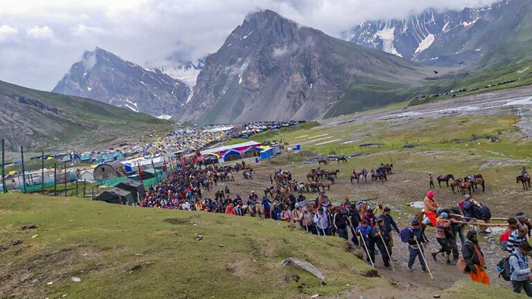Amid decline in arrival of devotees, Amarnath yatra remains suspended from Jammu