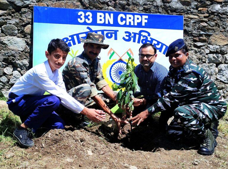 Azadi Ka Amrit Mahotsav:CRPF starts institutional plantation drive from Bhadarwah schools