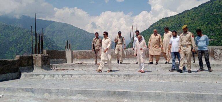 Aijaz Ahmed Khan inspects developmental works in Dharmari