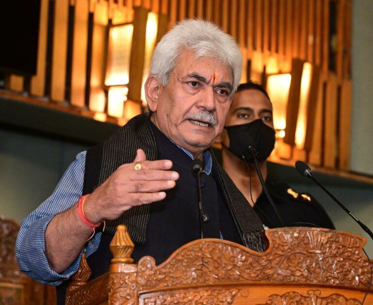 Govt determined to build J&K of Mahatma’s dreams: LG Sinha