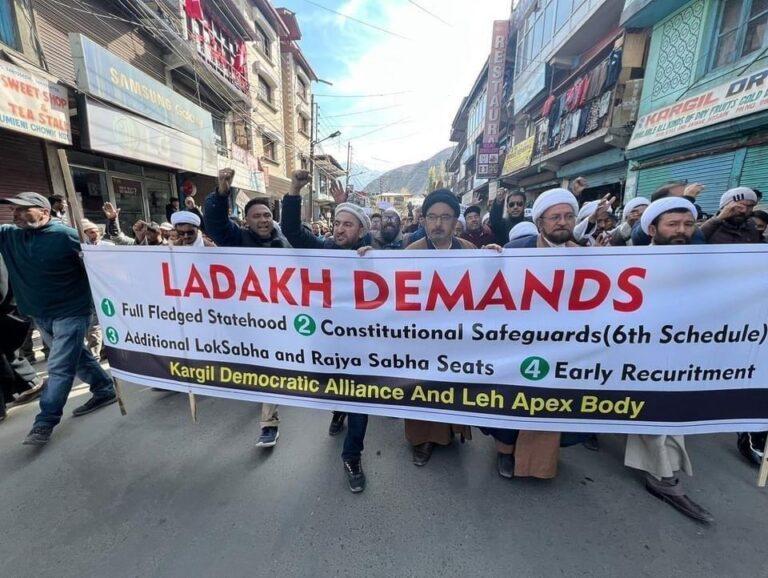 Demonstrations in Kargil, Leh over statehood issue