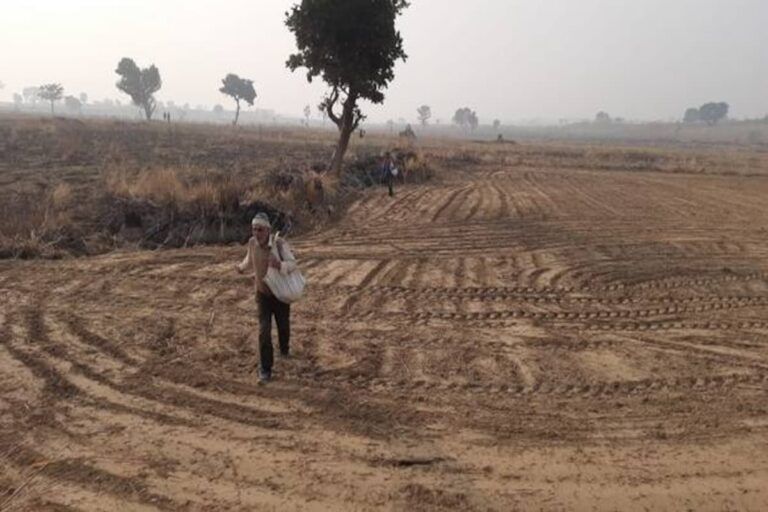 Farmers begin sowing wheat across border fence in Kathua
