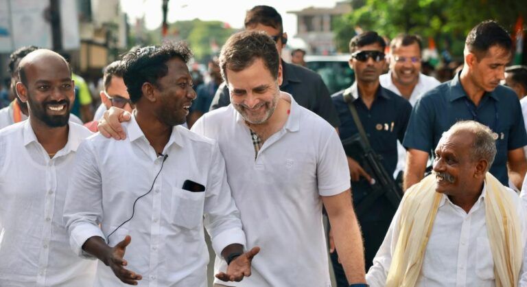 Bharat Jodo Yatra resumes from Mahudiya village of Madhya Pradesh, Computer Baba joins Rahul Gandhi