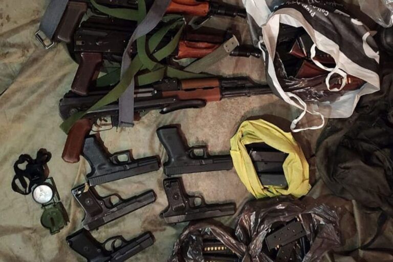 Security forces recover AK rifles, pistols along with narcotics in Baramulla