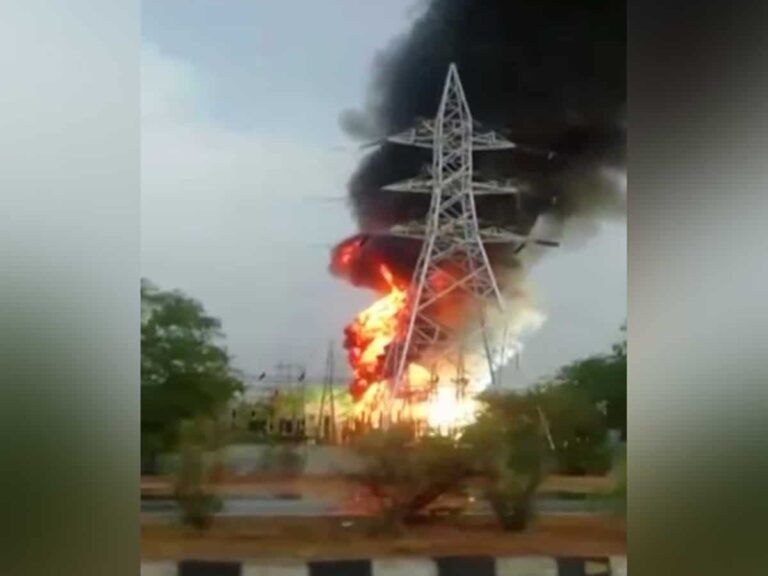 Fire incident partially damages grid station in Qazigund