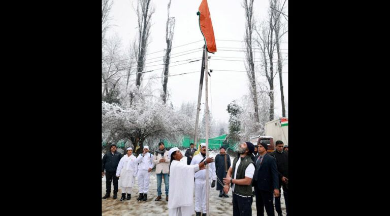 Rahul Gandhi Unfurls Flag At ‘Bharat Jodo Yatra’ Campsite, Kharge At PCC Office