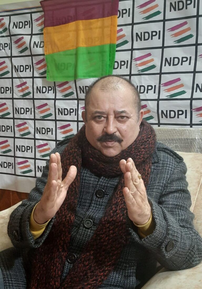 Fearing its defeat, BJP avoid election in J&K deliberately: NDPI Chief