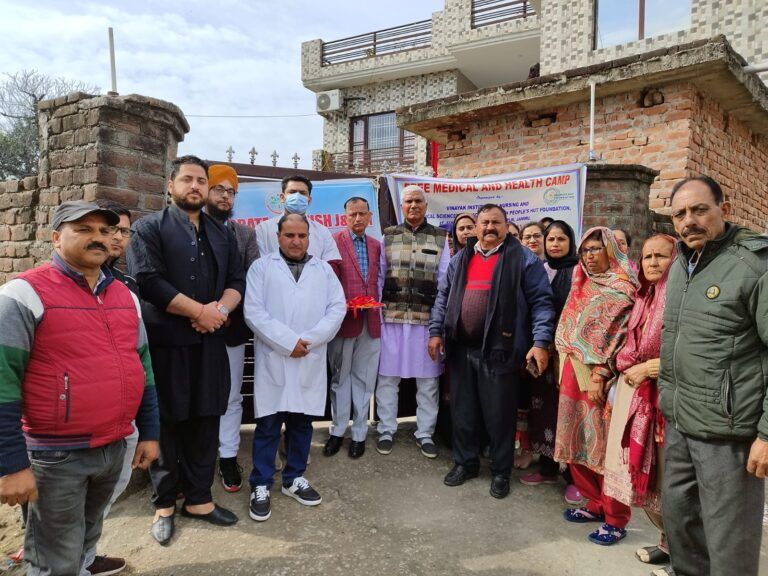 Vinayak Inst. Nursing and Paramedical Sciences and People’s Hut Foundation Jointly organized “Free Medical and Orthopaedic camp’ at Surgal Devta Mandir, Akalpur,Jammu in collaboration with Dept of Ayush,UT of J&K and KIRF