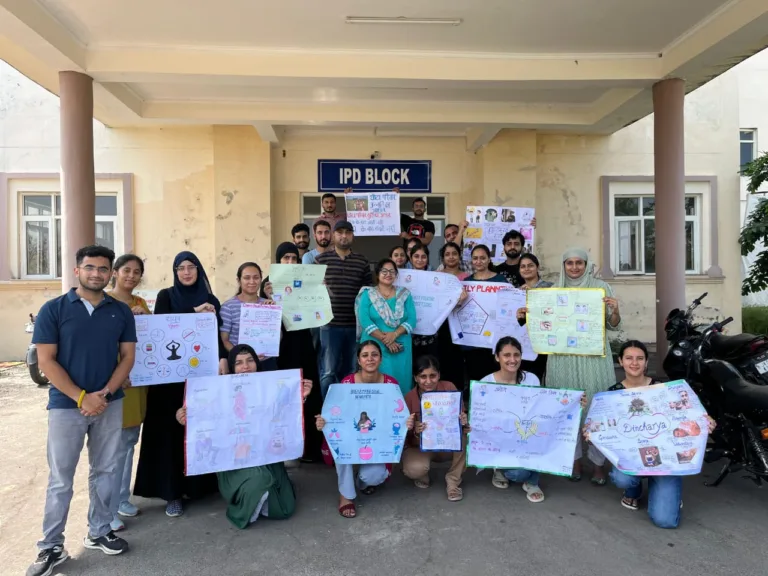 Department of Swasthavritta and Yoga GAMC Akhnoor conducted Practical session on Health education for patients , general public and Non Teaching staff