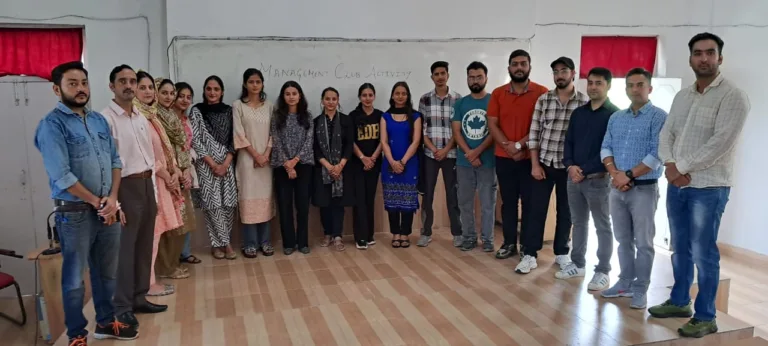 JU’s Bhaderwah Campus Organizes “Management Club Activity