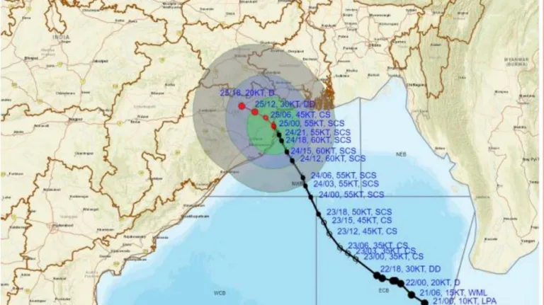 Cyclone Dana Successfully Completes Landfall Process, Reports IMD