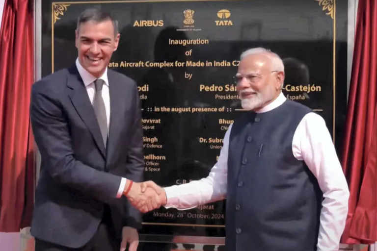 Modi and Sanchez Inaugurate India’s First Private Military Aircraft Manufacturing Facility in Vadodara