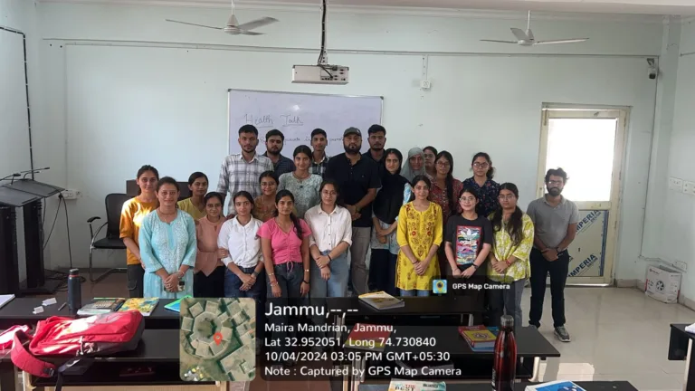 Health Talk Conducted by Department of Swasthavritta and Yoga  GAMC Akhnoor