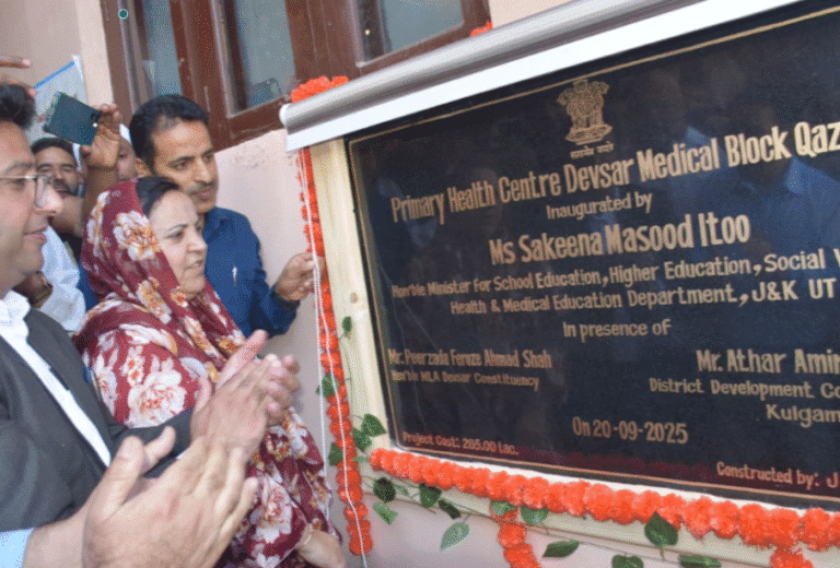 Minister Sakeena Itoo Inaugurates New PHC in Kulgam