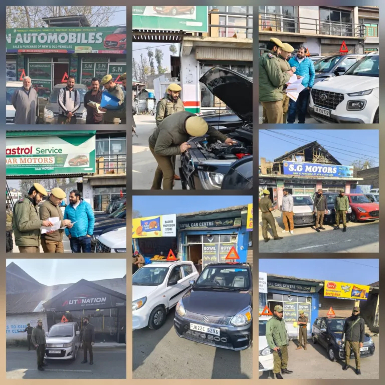 Awantipora Police Inquiry Into Suspicious Vehicle Transactions