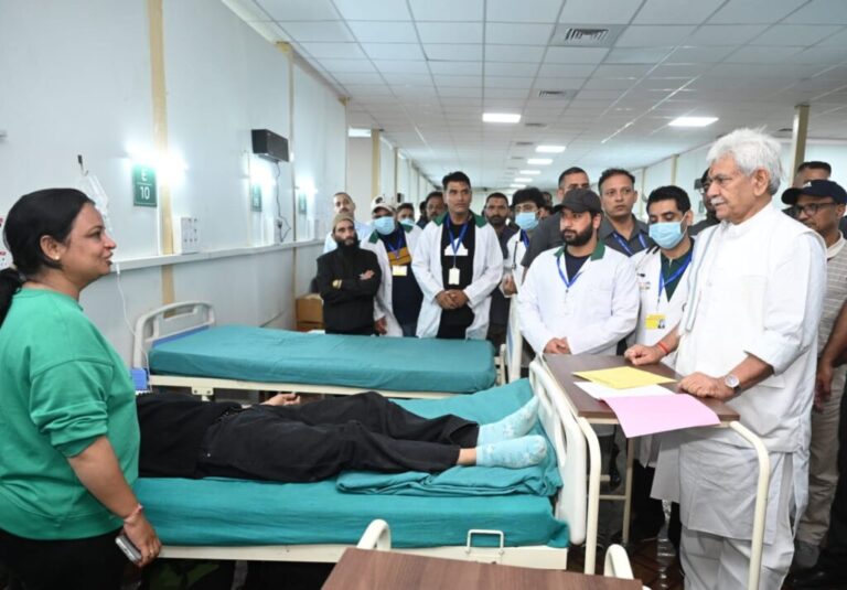 LG Manoj Sinha reviews Amarnath Yatra arrangements, visits pilgrims at Baltal base hospital