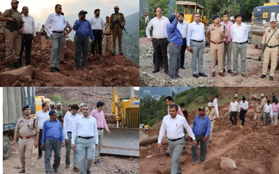 DC Ramban inspects Pernote subsidence site, directs faster restoration of Ramban-Gool road