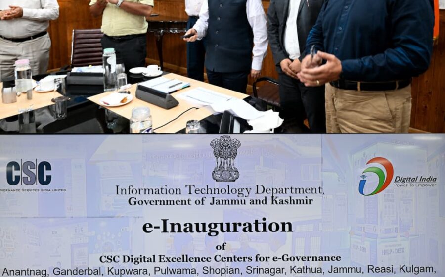 Chief Secy inaugurates ‘CSC Digital Excellence Centres’ across districts