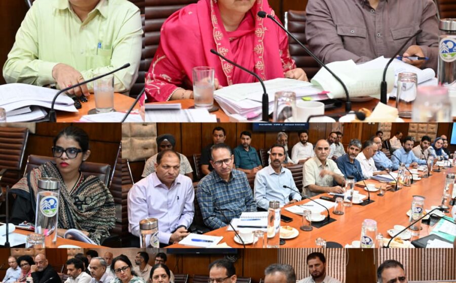 Sakeena Itoo reviews progress of SASCI, CAPEX, other flagship schemes across Health, Social Welfare, Education departments