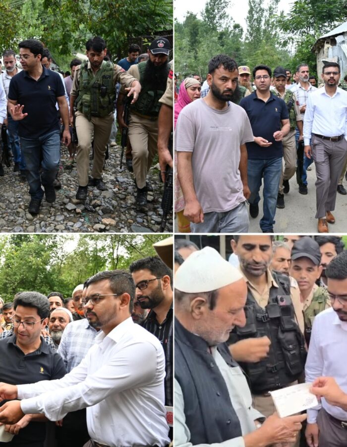 MLA Devsar, DC Kulgam visits flash flood affected areas of Dardgund, Bangdar