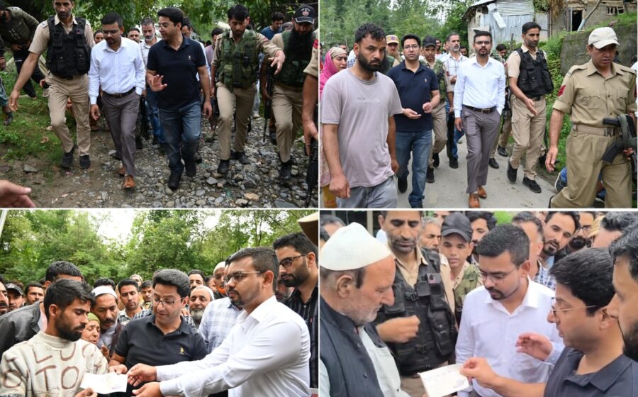 MLA Devsar, DC Kulgam visits flash flood affected areas of Dardgund, Bangdar