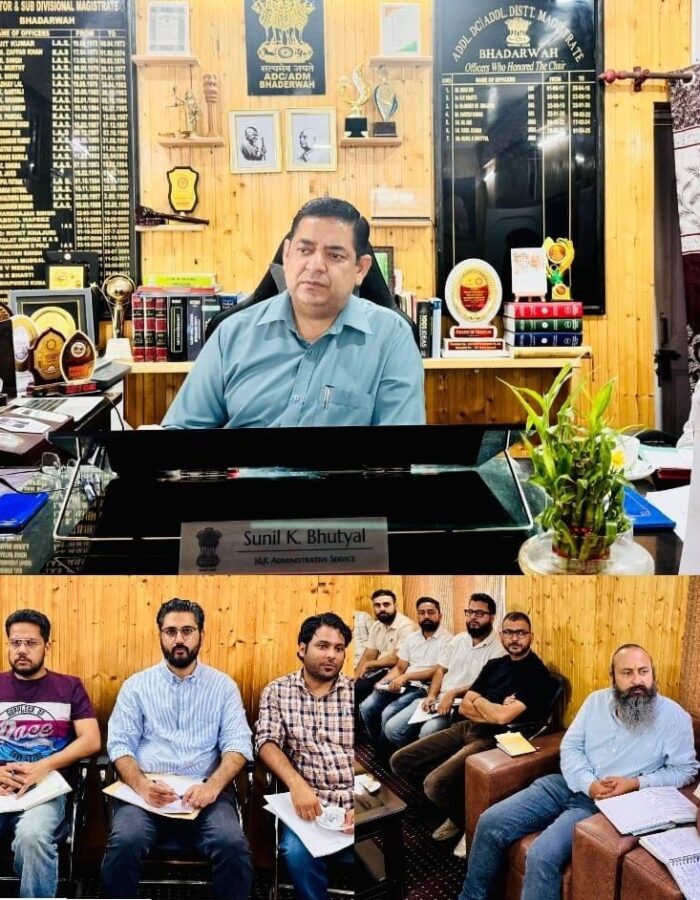 ADC Bhaderwah Convenes Review on PWD Development Works