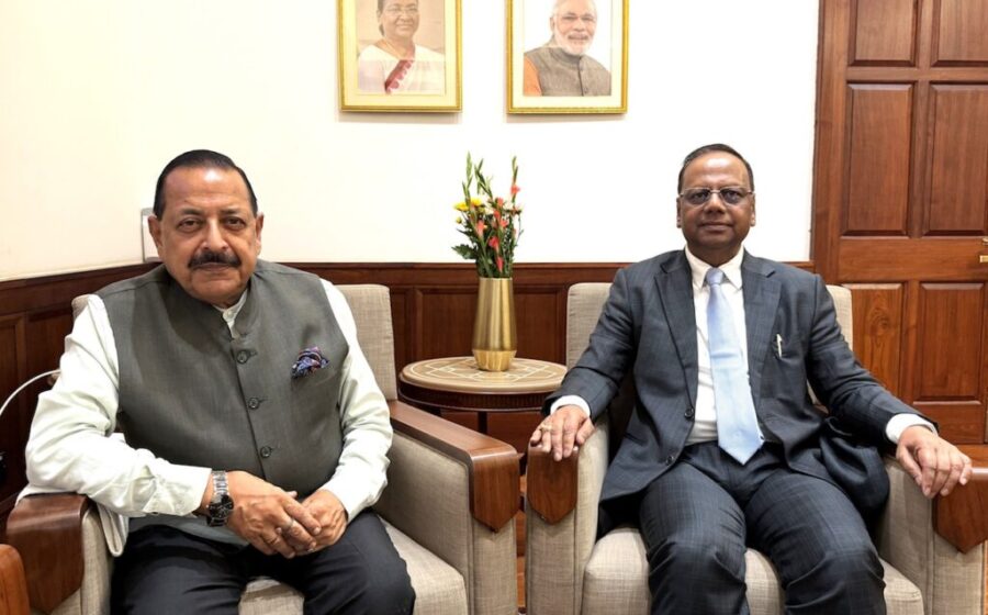 CAT Chairman briefs Dr Jitendra, overall case disposal rate above 93 per cent