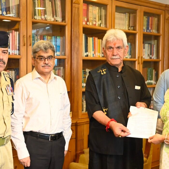 Lieutenant Governor Hands Over Appointment Letter to Wife of Martyr J&K Police Inspector Masroor Ali Wani