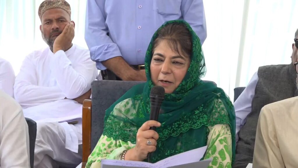 PDP leaders protesting Article 370 in Jammu and Kashmir