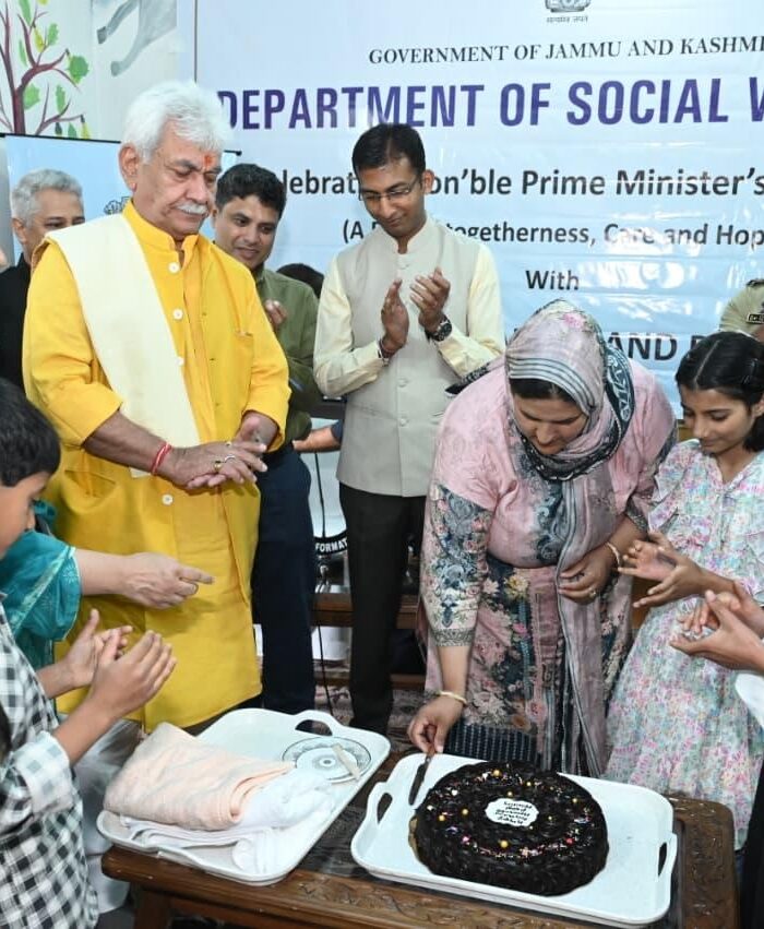 Lieutenant Governor Celebrates Hon’ble PM Shri Narendra Modi’s Birthday with Children at Srinagar’s ‘Palaash’ and ‘Pareesha’ Homes
