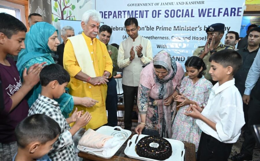 Lieutenant Governor Celebrates Hon’ble PM Shri Narendra Modi’s Birthday with Children at Srinagar’s ‘Palaash’ and ‘Pareesha’ Homes