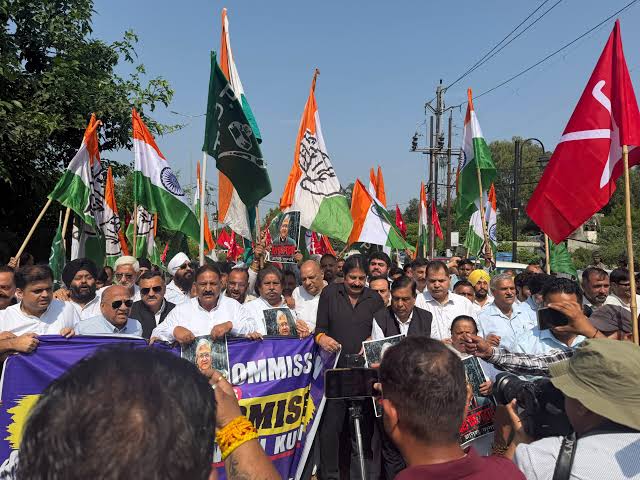 INDIA Bloc Holds ‘Save Democracy March’ In Jammu, Seeks CEC’s Arrest