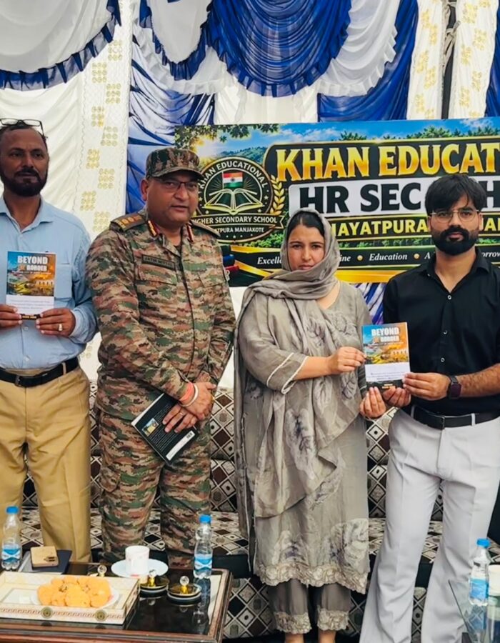 BEYOND THE BORDER’s author Mohd Aaqib Khan facilitated by Khan Educational Higher Secondary School, Manjakote