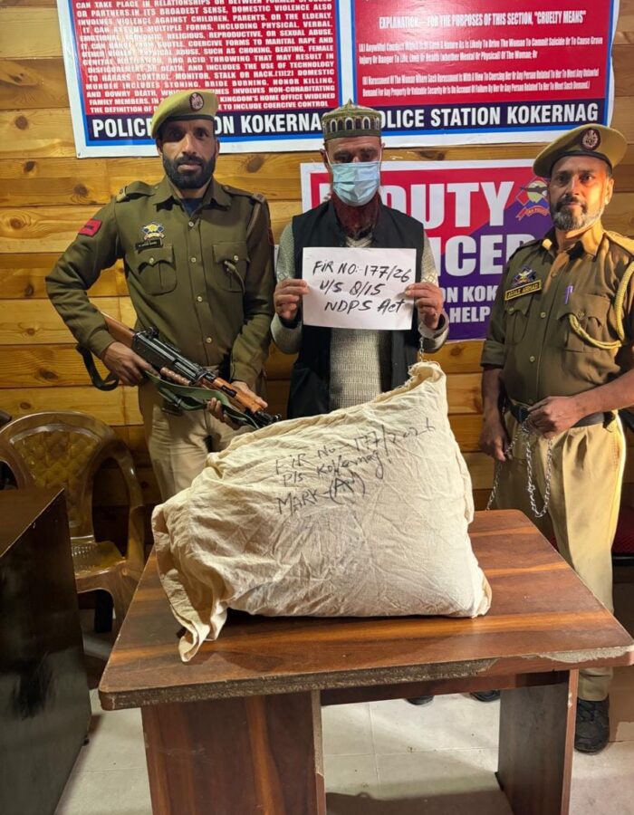 Anantnag Police Continues Crackdown on Drug Menace; Two Cases Registered, Narcotics Recovered