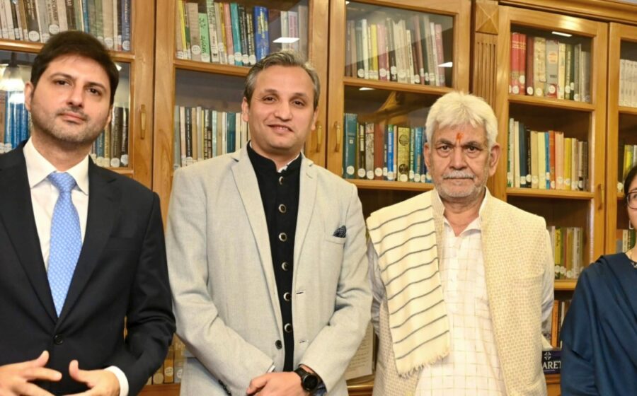 LG Manoj Sinha Interacts with 2011-Batch IFS Officers at Lok Bhavan, Srinagar
